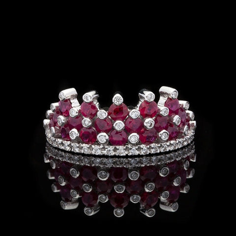 Favero Ruby & Diamond Crown Ring
