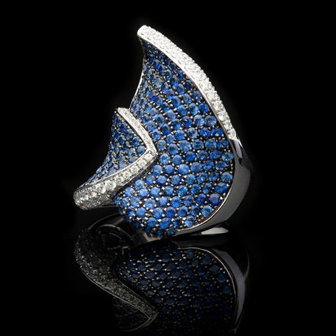 Salavetti Sapphire & Diamond Cocktail Ring