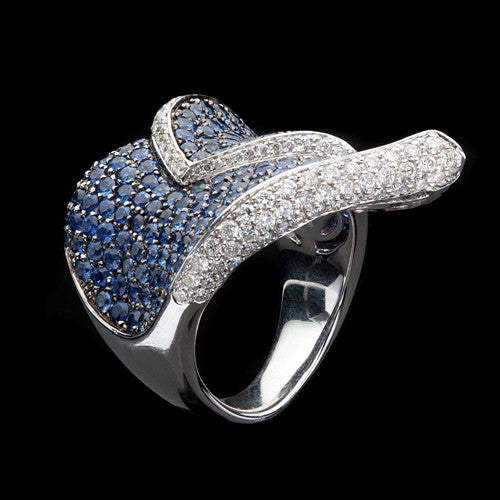 Salavetti Sapphire & Diamond Cocktail Ring