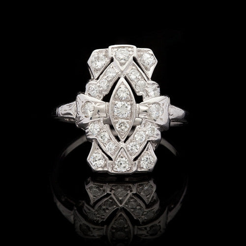 Vintage Platinum Diamond Ring