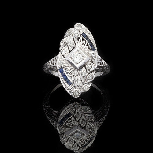 Vintage Diamond & Sapphire Ring