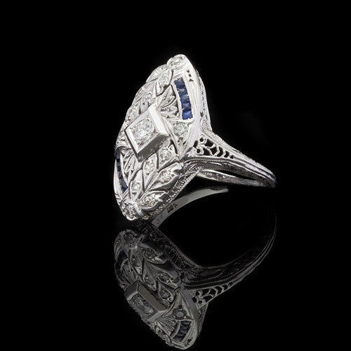 Vintage Diamond & Sapphire Ring