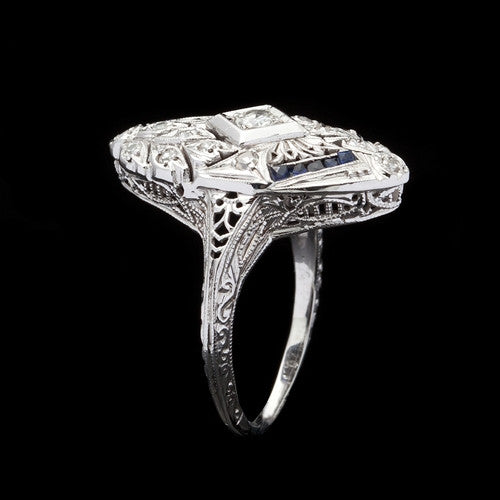 Vintage Diamond & Sapphire Ring
