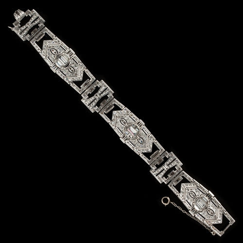 Deco 11.13ct tw Diamond Platinum Bracelet