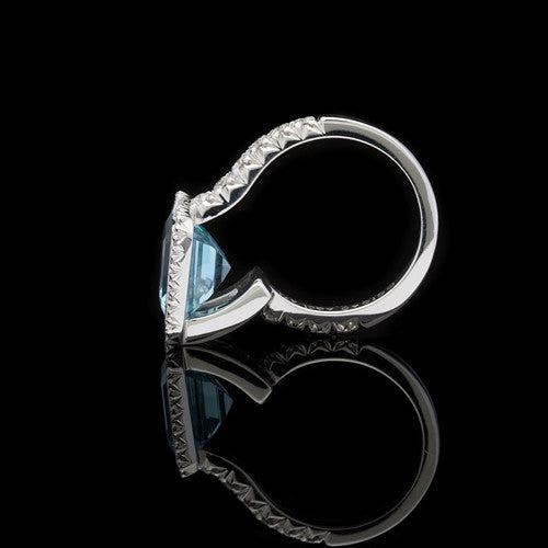 Favero Aquamarine & Diamond Cocktail Ring