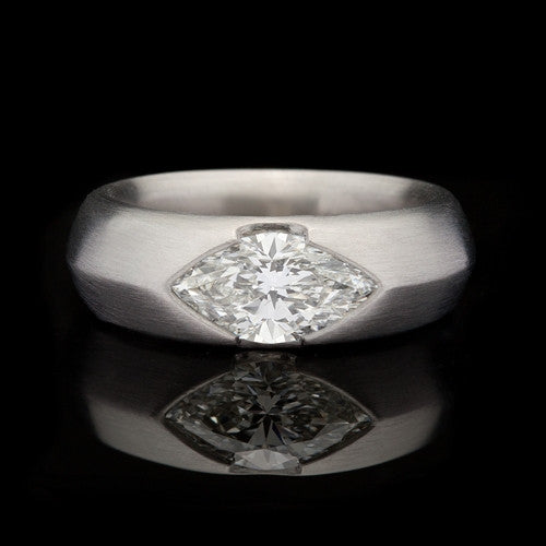 Platinum 1.05ct Marquise Diamond Ring