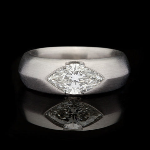 Platinum 1.05ct Marquise Diamond Ring
