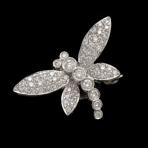 18Kt Diamond Dragonfly Brooch