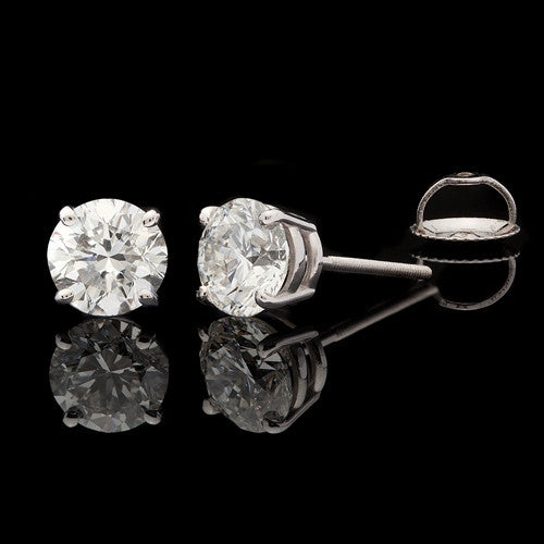 2.01ct tw Round Brilliant Diamond Studs