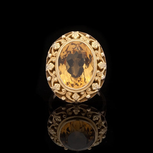 7.85ct Citrine Cocktail Ring