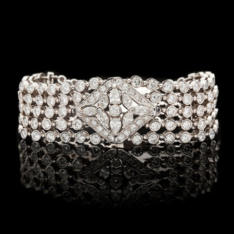 Estate 18.4ct tw Diamond 18Kt Bracelet