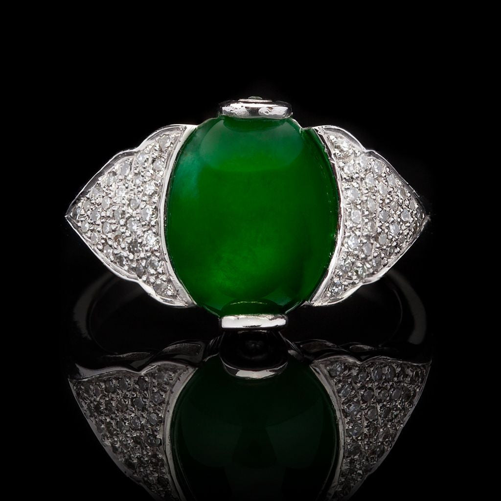 Green Jade Cabochon Men's Ring (NJR049) – New Jade