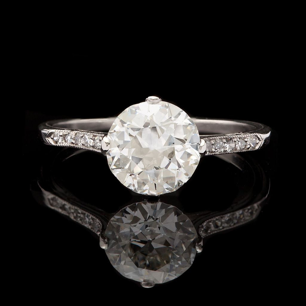 Vintage tw Old Mine Cut Diamond Ring 66mint Fine Estate