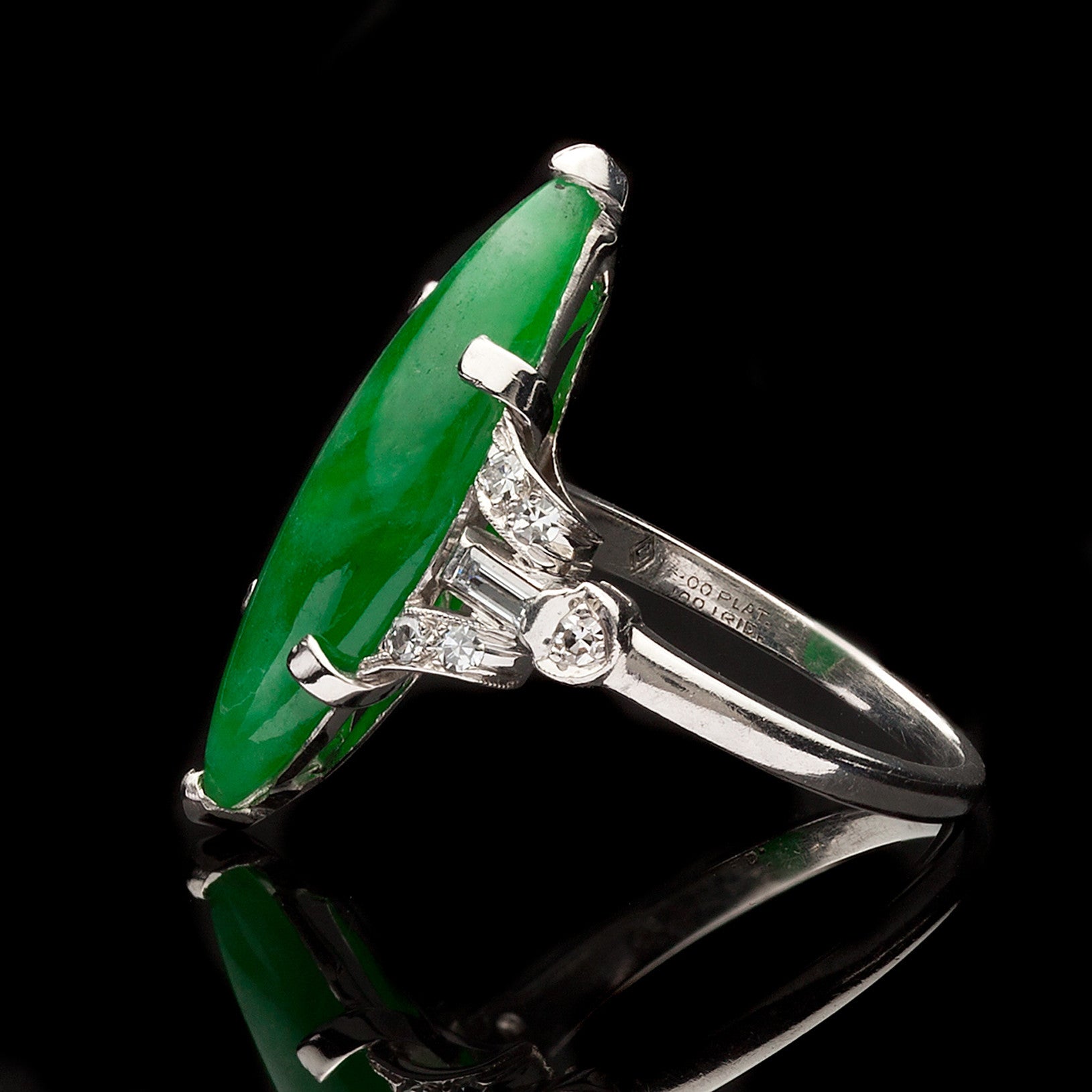 Jade diamond ring vintage clearance