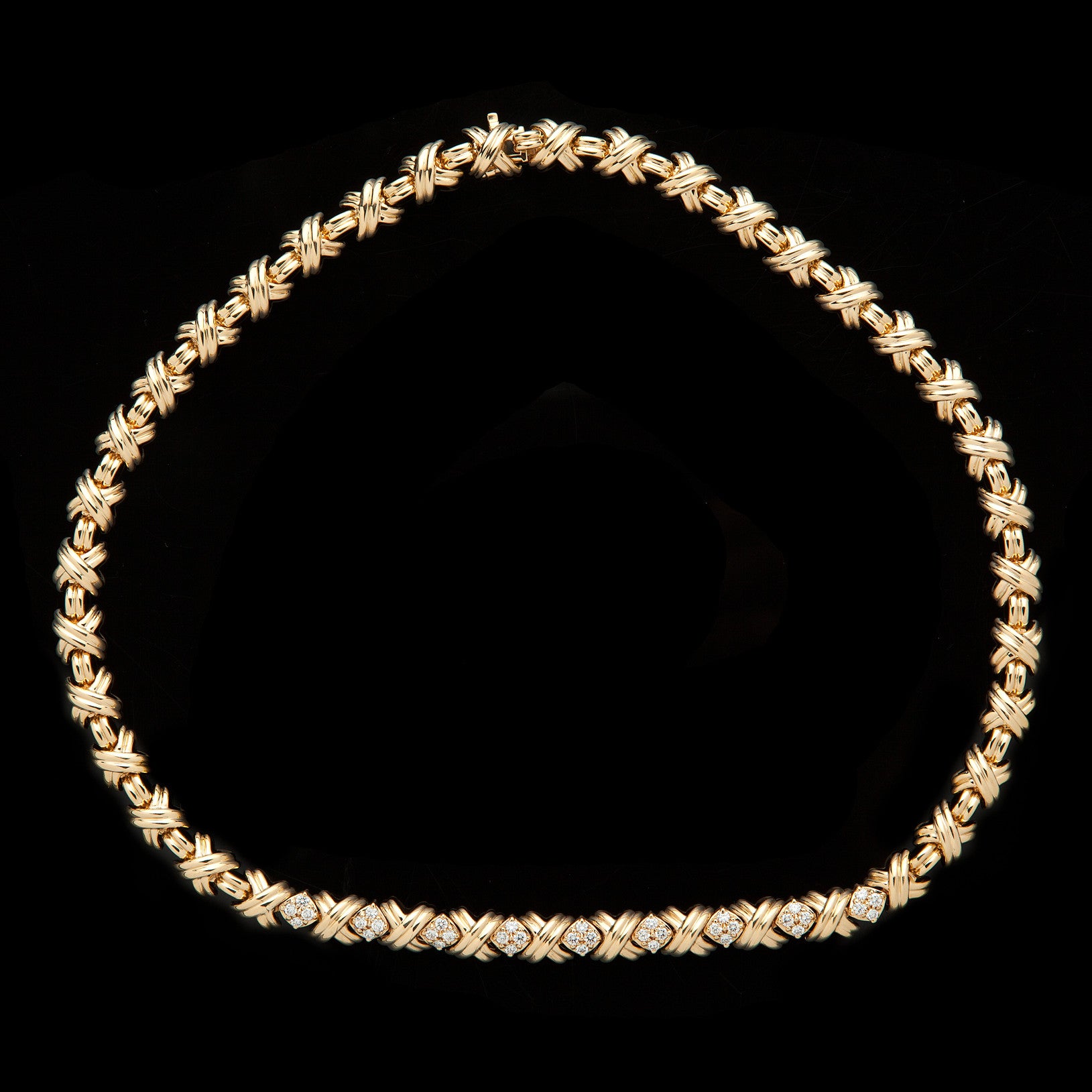 Tiffany & Co. 'Graffiti X' Necklace in 18 Carat Yellow Gold | Farringdons  Jewellery