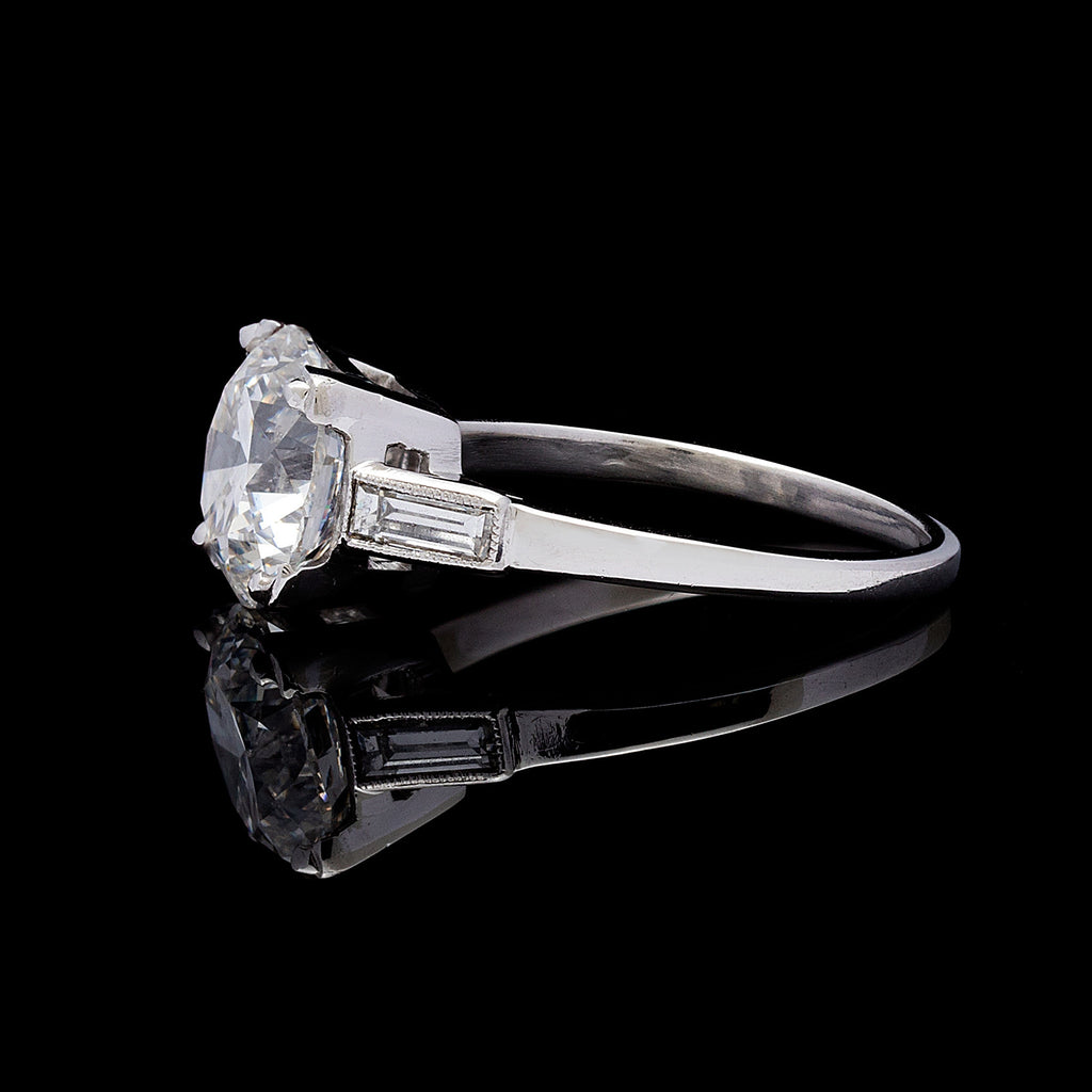 GIA 2.52-ct. F/SI1 Round Brilliant-Cut Diamond Engagement Ring