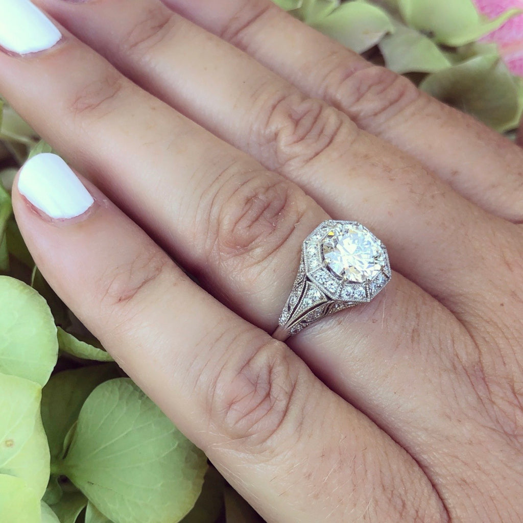 1.69 Carat GIA D/VVS2 Diamond Platinum Ring