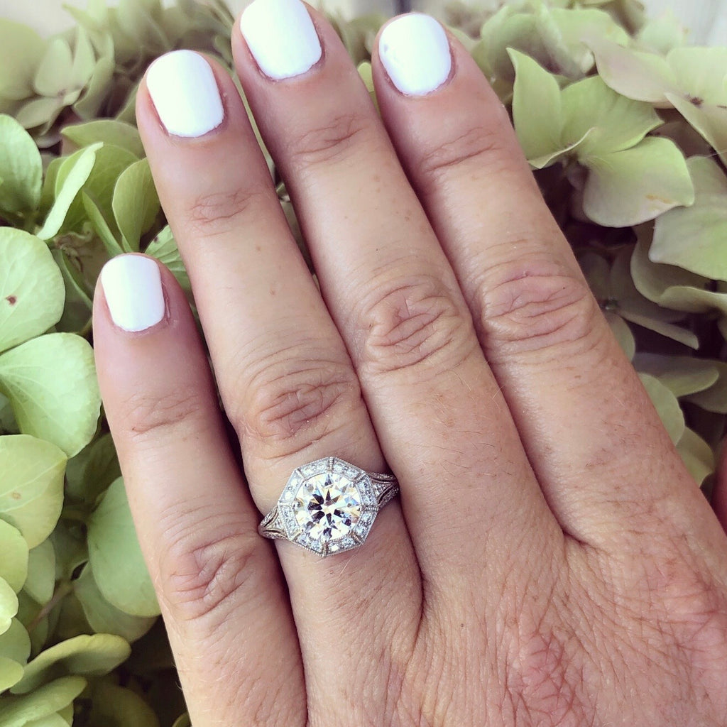 1.69 Carat GIA D/VVS2 Diamond Platinum Ring