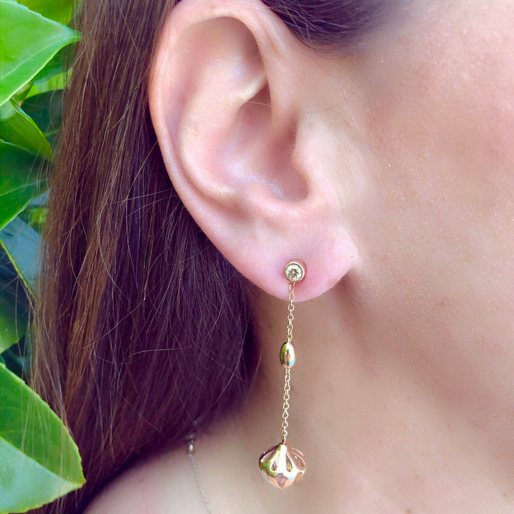 Luca Carati Convertible 18Kt Rose Gold Earrings