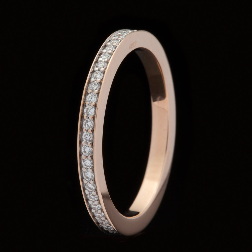 18kt Yellow Gold Champagne Diamond Eternity Band