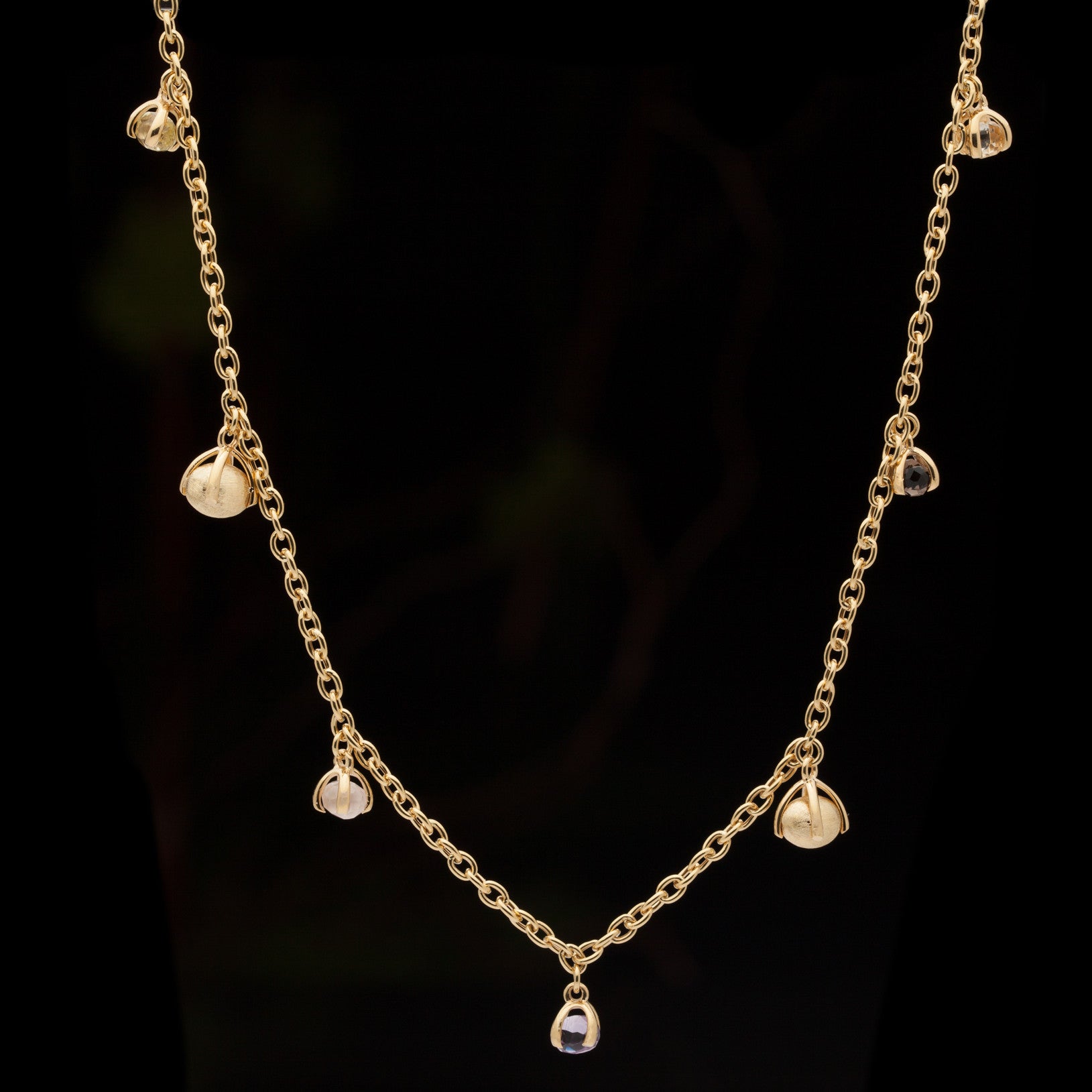 Nanis Bonbon Multi Gemstone 18Kt Yellow Gold Necklace - 66mint
