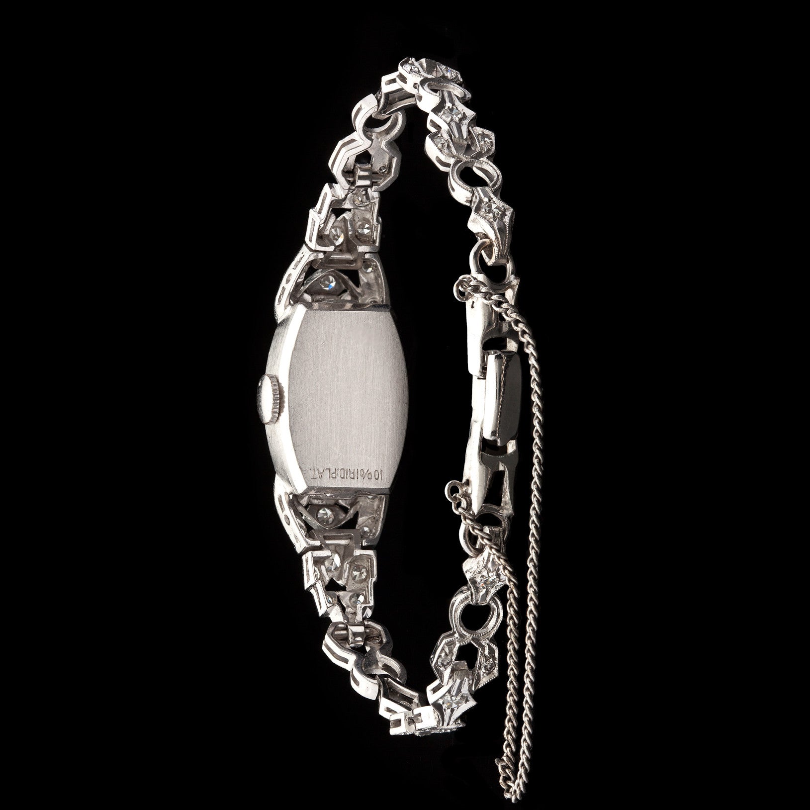 Vintage Diamond Platinum Hamilton Ladies Watch 66mint Fine