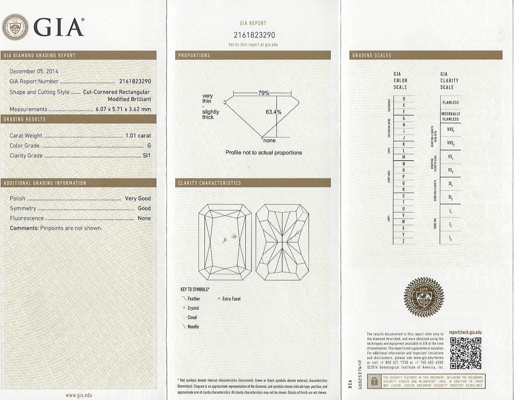 GIA 1.01-ct. G/SI1 Radiant-Cut Diamond Rose Gold Engagement Ring