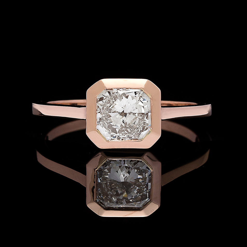 GIA 1.01-ct. G/SI1 Radiant-Cut Diamond Rose Gold Engagement Ring