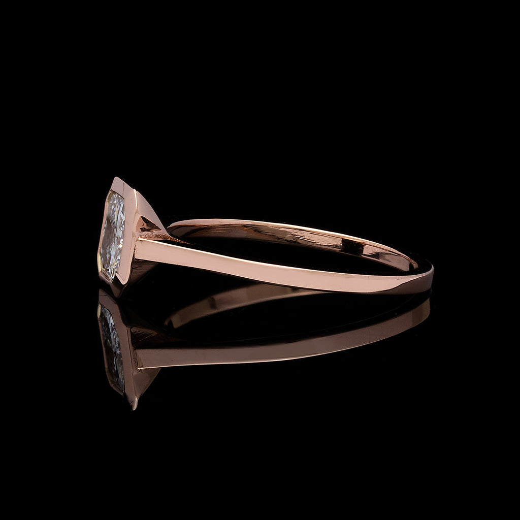 GIA 1.01-ct. G/SI1 Radiant-Cut Diamond Rose Gold Engagement Ring