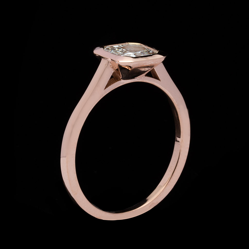 GIA 1.01-ct. G/SI1 Radiant-Cut Diamond Rose Gold Engagement Ring