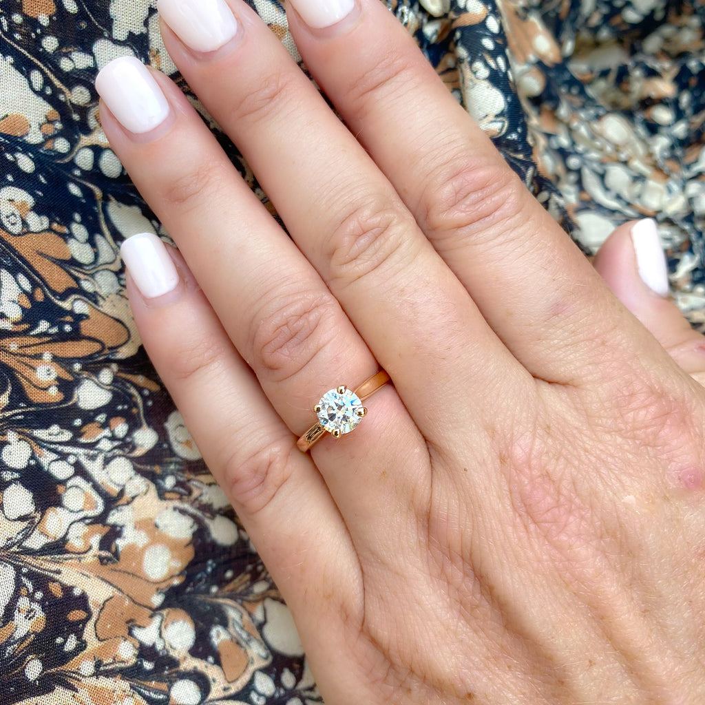 GIA 1.03 Carat F/VS2 Solitaire Rose Gold Ring