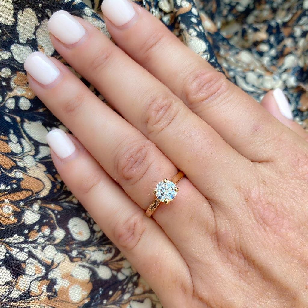 GIA 1.03 Carat F/VS2 Solitaire Rose Gold Ring