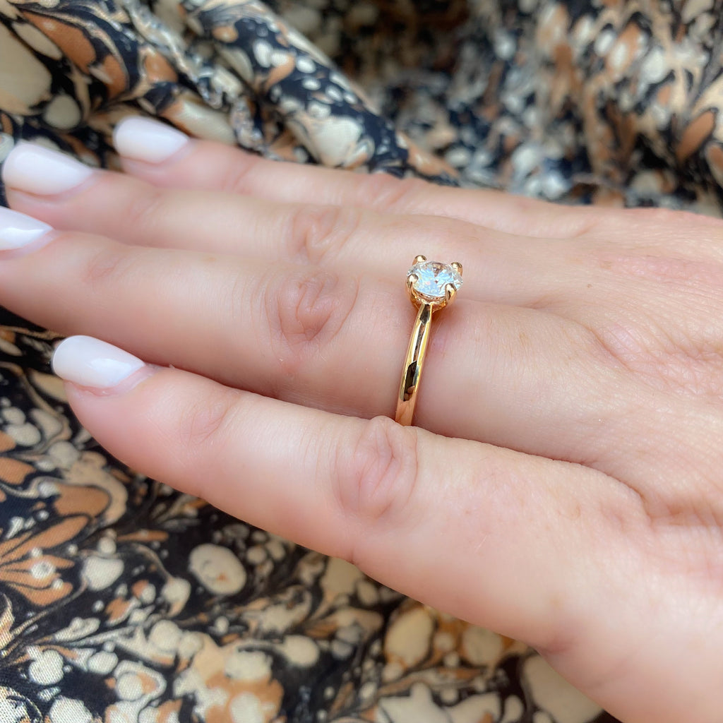 GIA 1.03 Carat F/VS2 Solitaire Rose Gold Ring