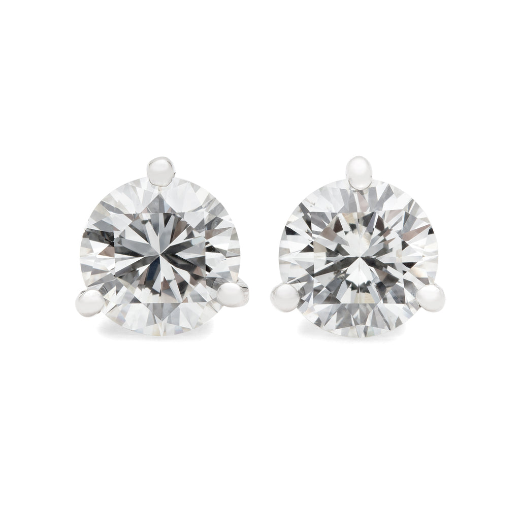 3-Prong Martini Set 2.11 carat Diamond Stud Earrings