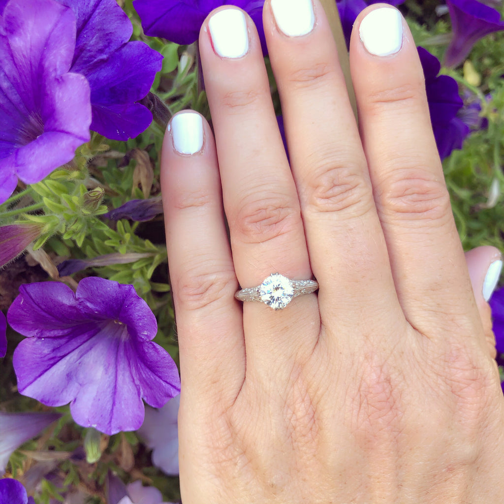 1.30ct I/VS1 GIA Round Brilliant Diamond Platinum Ring