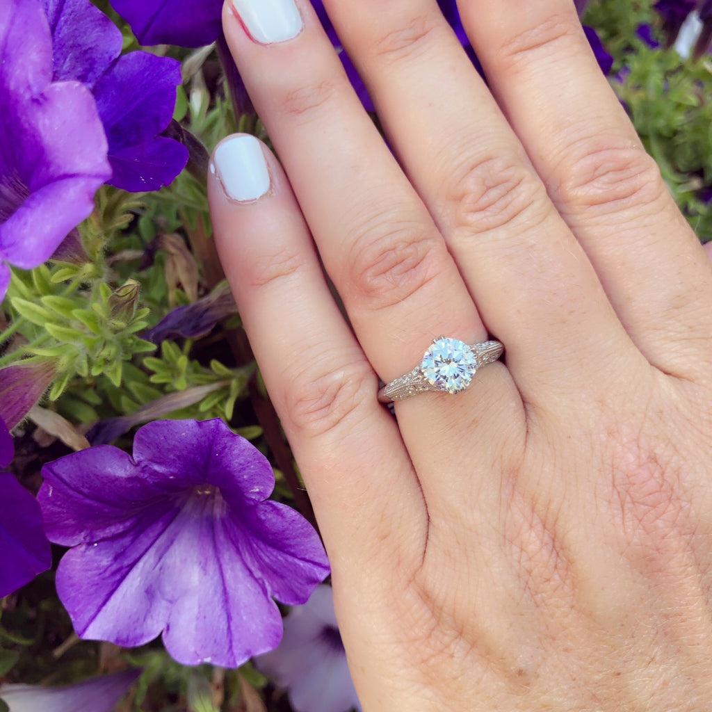 1.30ct I/VS1 GIA Round Brilliant Diamond Platinum Ring