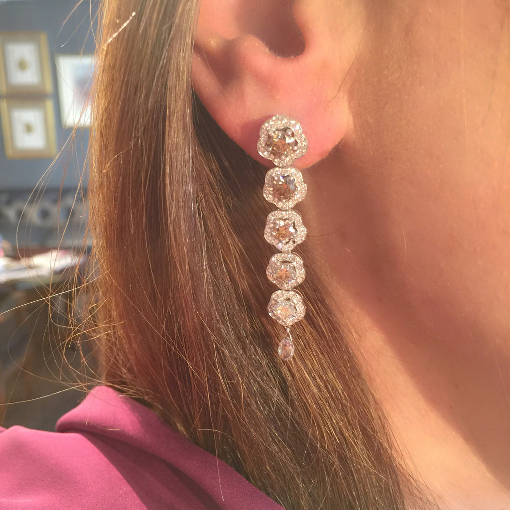 Luca Carati Diamond Floral Earrings