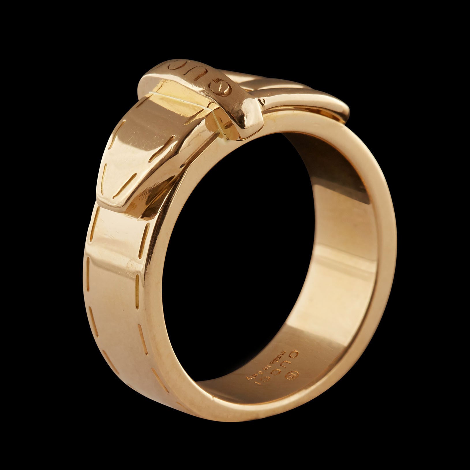 Gucci 18Kt Yellow Gold Buckle Ring - 66mint Fine Estate Jewelry