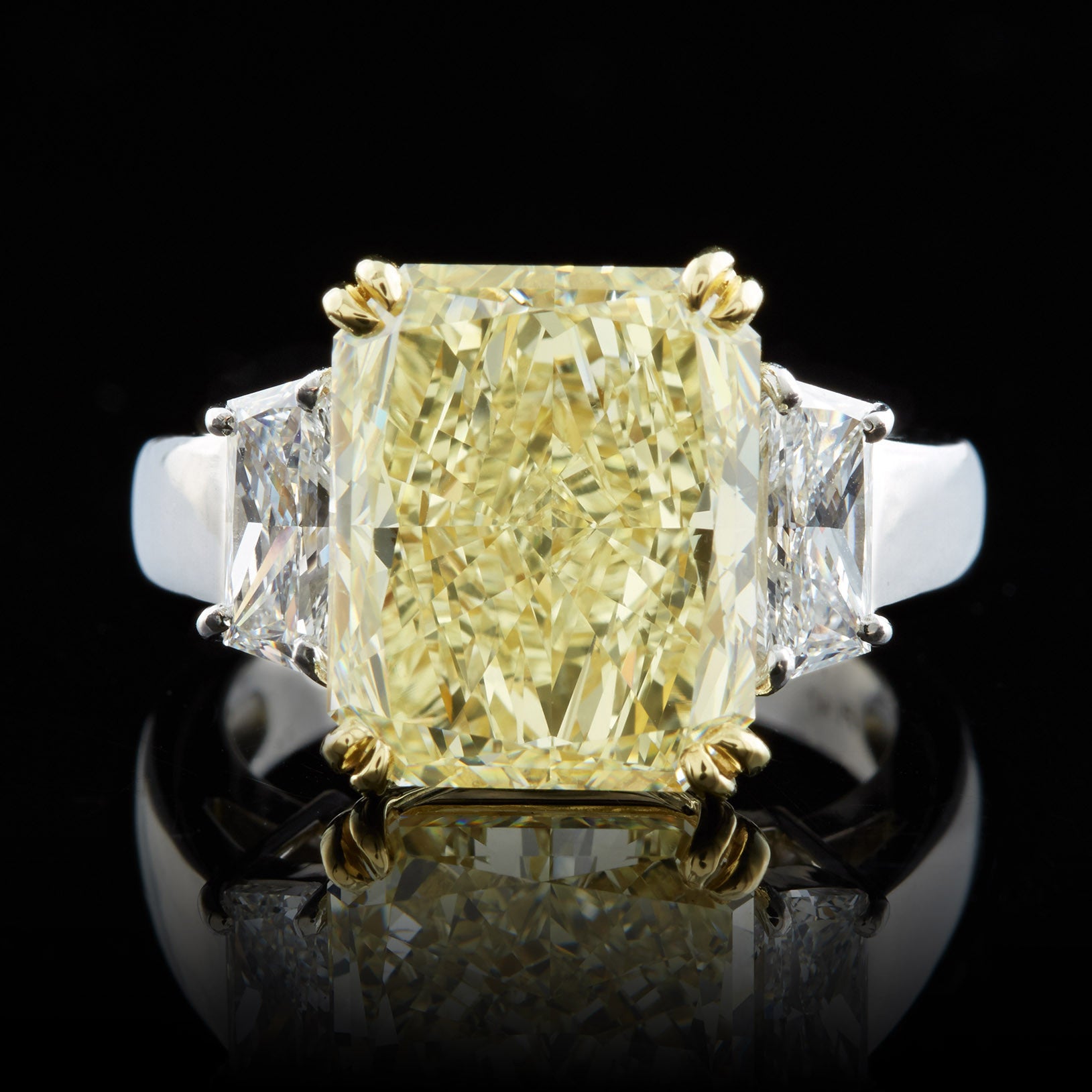 8.0 ct Oval Cut Moissanite White Gold Engagement Ring from Black Diamonds  New York
