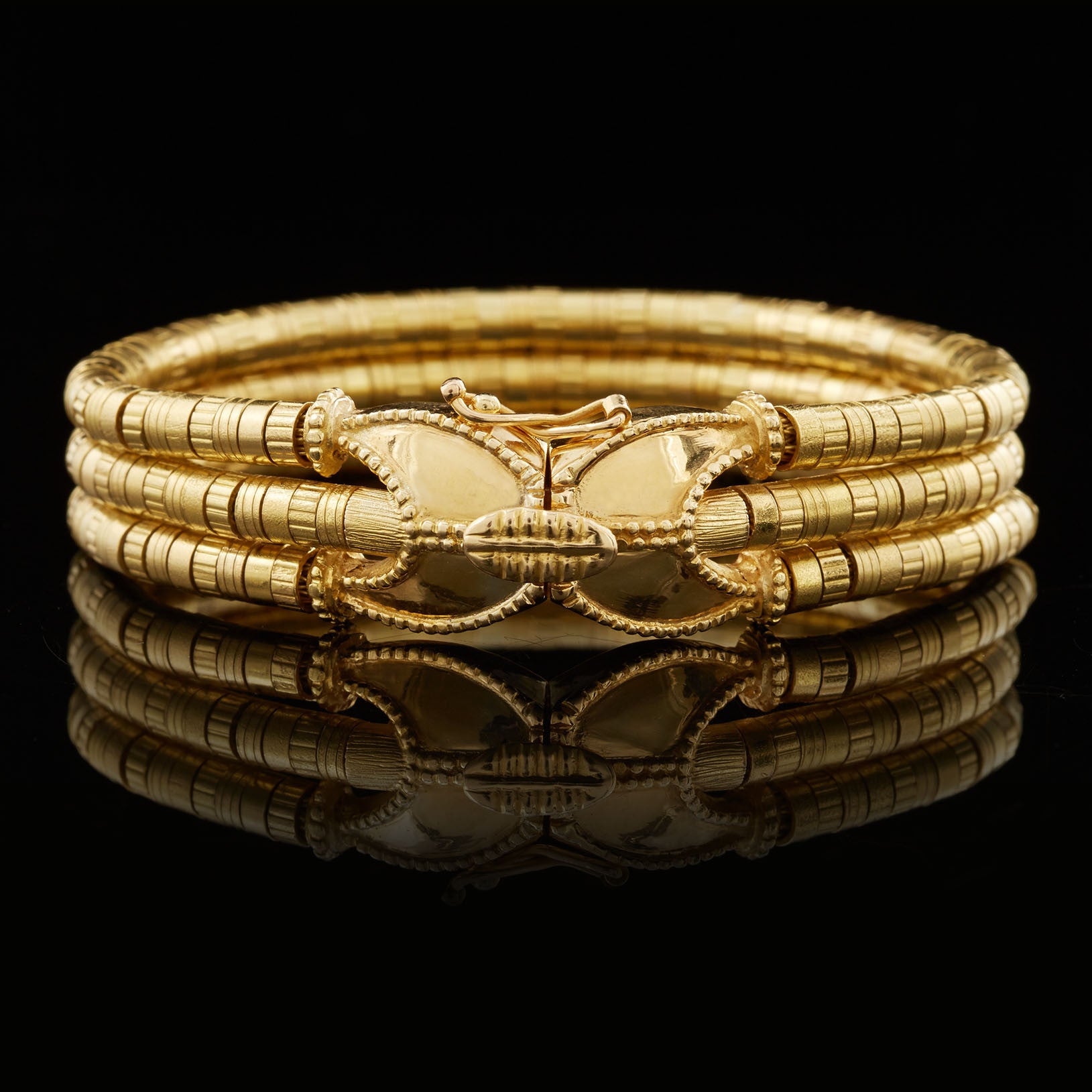 Lalaounis Helen of Troy Textured 18Kt Gold Bracelet