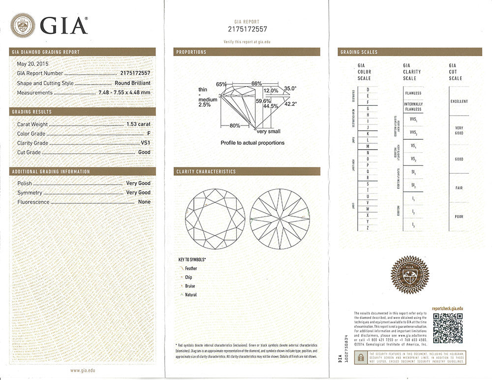 Custom French Ring Featuring GIA 1.53 F/VS1