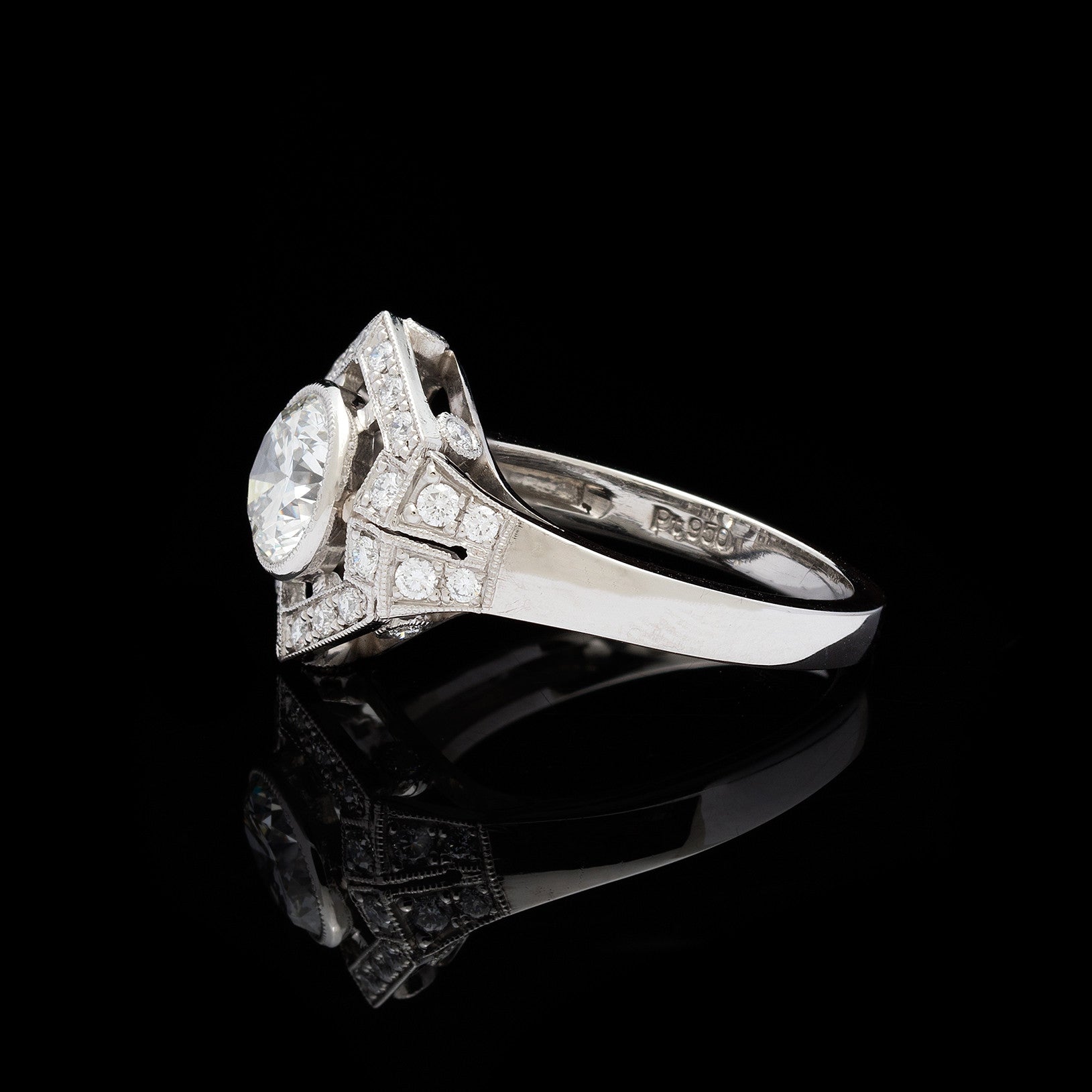 Buy Malabar Gold and Diamonds 950 Platinum & 0.02 ct Diamond Ring Online At  Best Price @ Tata CLiQ