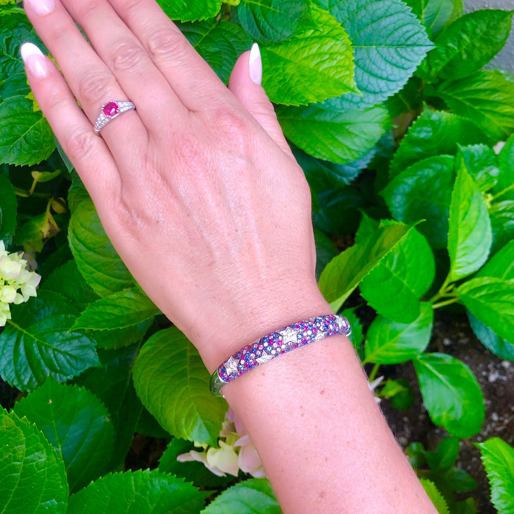 Salavetti Fancy Sapphire & Diamond Pavé Bracelet