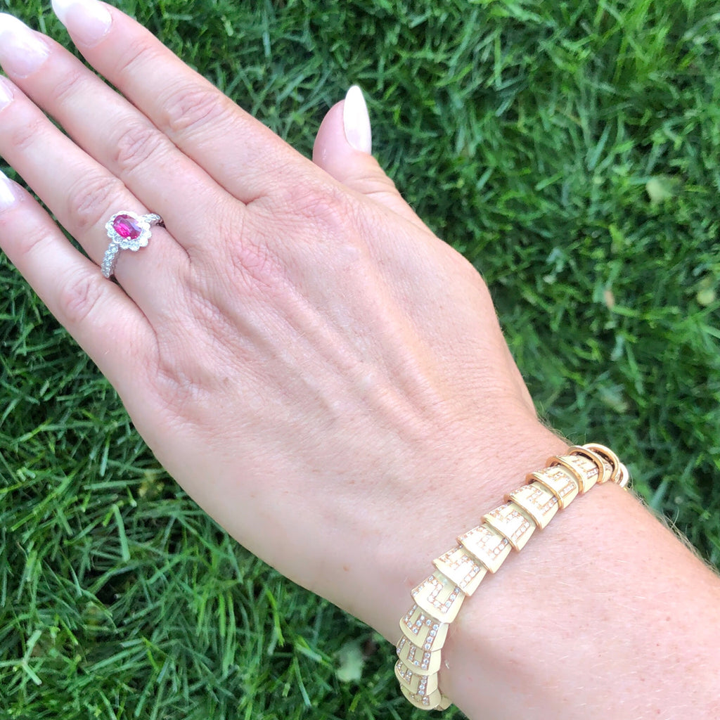 Roberto Coin Enamel Diamond Bracelet, Italy