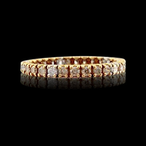 Diamond and 18k Yellow Gold Eternity Band, Italy