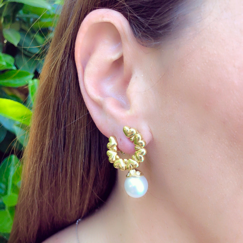 Garrard Pearl Dangle Earrings, 1997