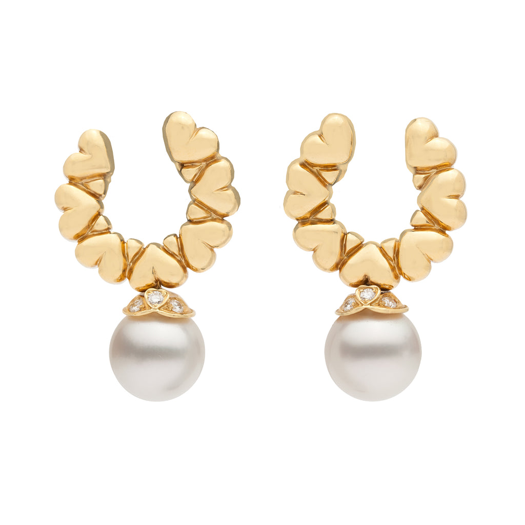 Garrard Pearl Dangle Earrings, 1997