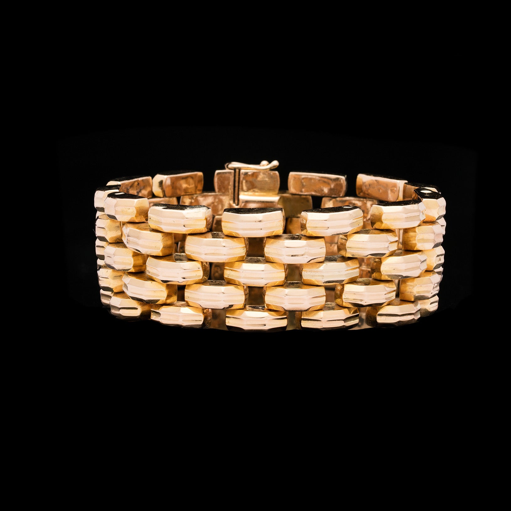 18k gold panther link bracelet Clearance