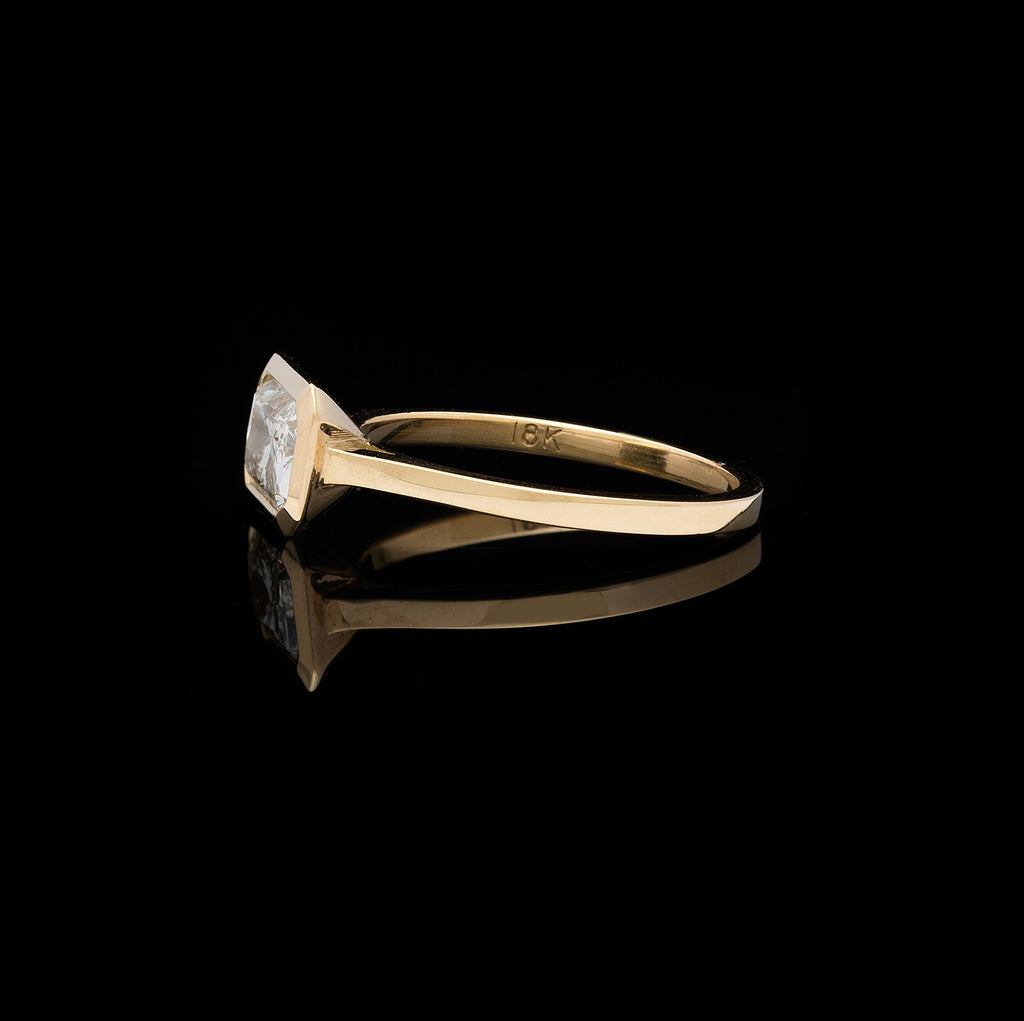 1.43-ct Radiant-Cut Diamond Yellow Gold Engagement Ring