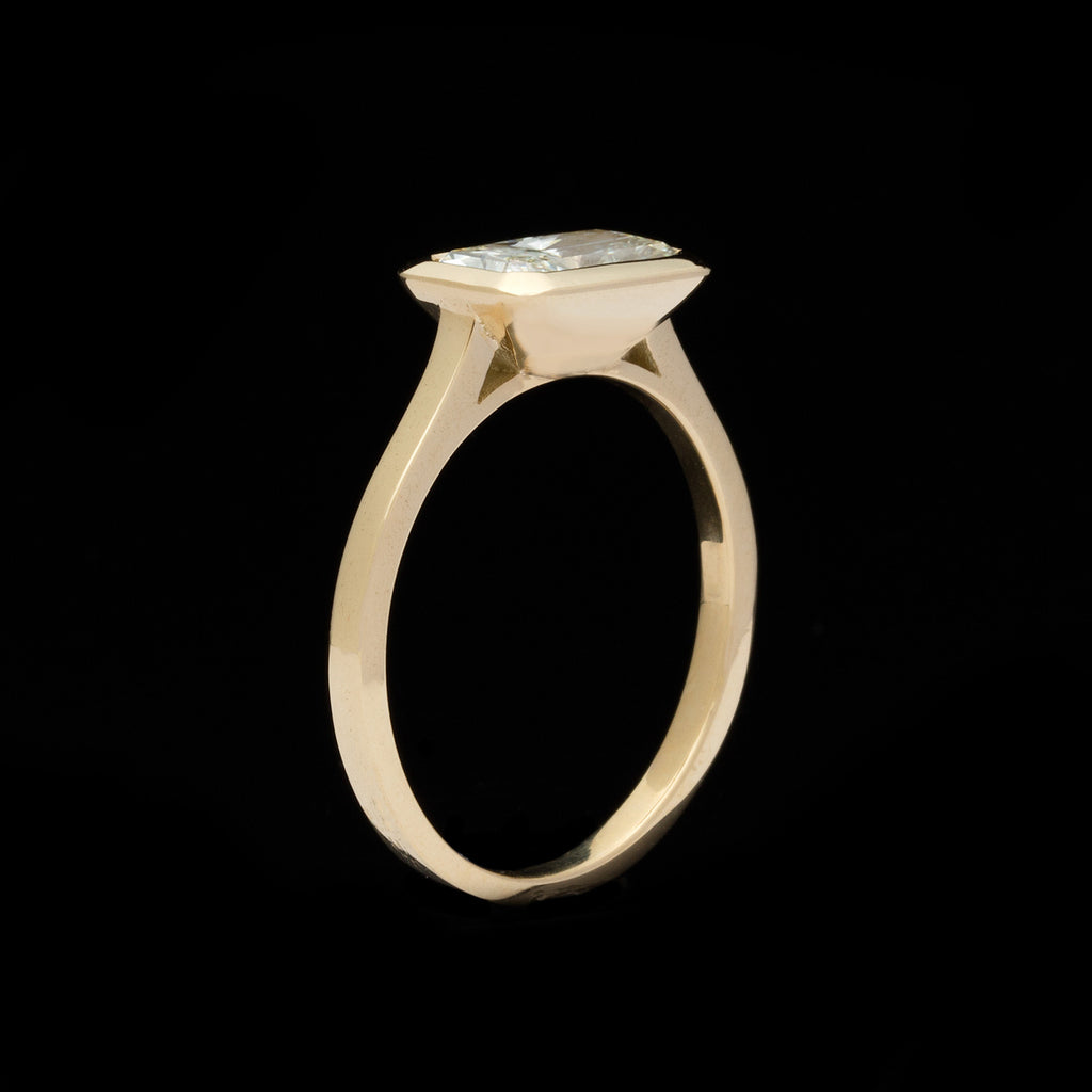 1.43-ct Radiant-Cut Diamond Yellow Gold Engagement Ring